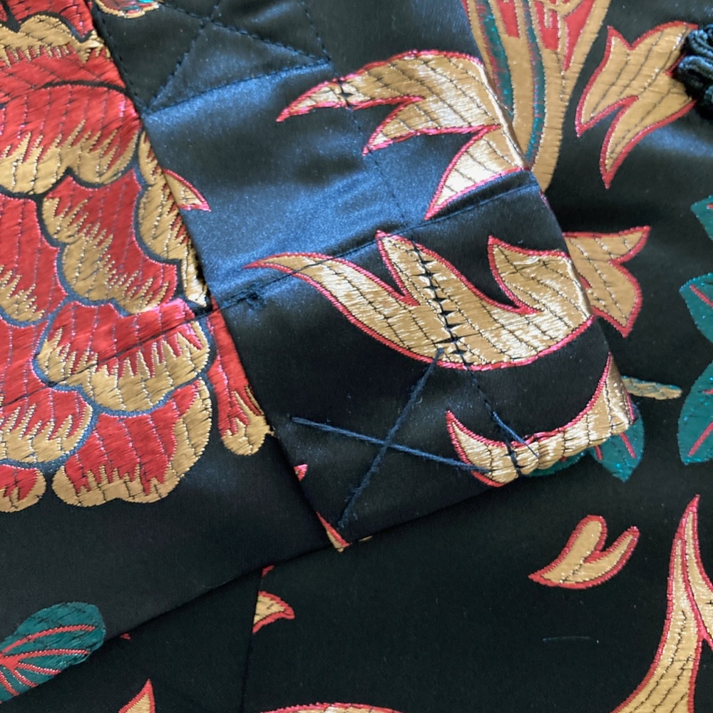 Soft Surroundings Jacket "Moon Dynasty" Black Floral Brocade NWOT XS 6 8 Bust 38 - Picture 10 of 13